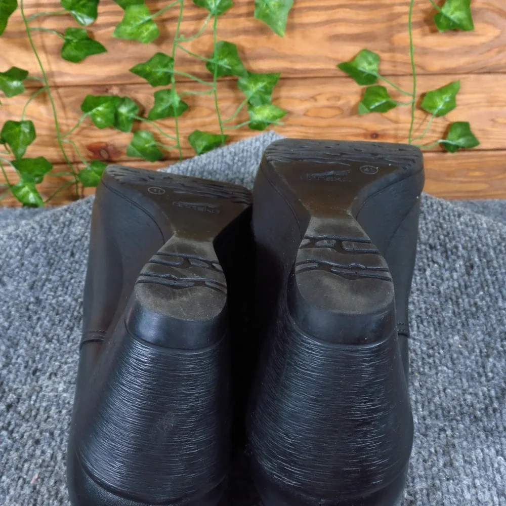 Dansko Rosaline Womens Wedge Slip On Size 41‎ Black Leather Comfort Work